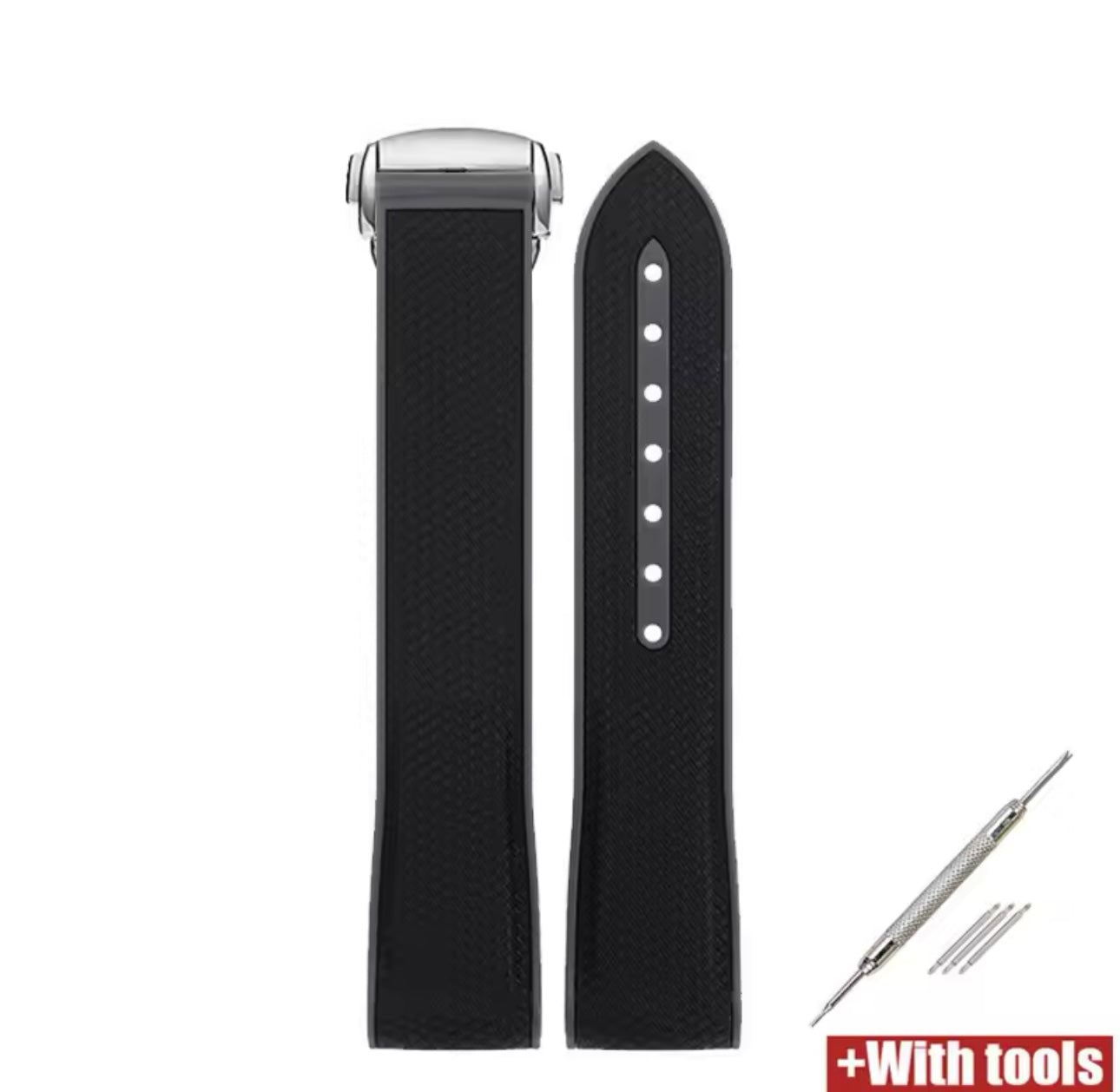 Nylon/Rubber 20mm Curved end strap for moonswatch etc